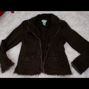 LIVE A LITTLE brown coat- size medium